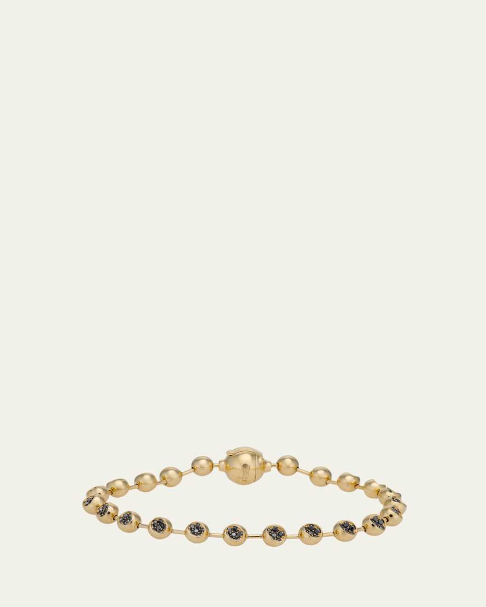 Black Sapphire Solar Bead Bracelet